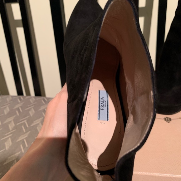 Prada Platform suede bootie 40 heels - Picture 4 of 5